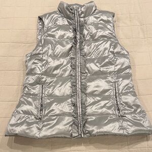 Talbots Metallic Silver Vest